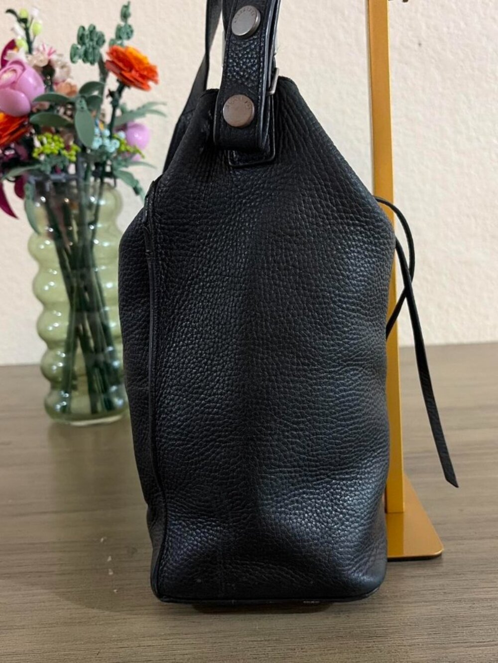 ALLSAINTS Black Kita Pebbled Leather Crossbody - Picture 3 of 8